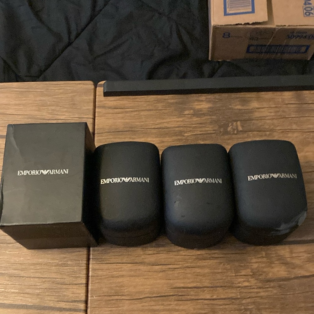 Emporio Armani watch boxes.  3 total with one box.